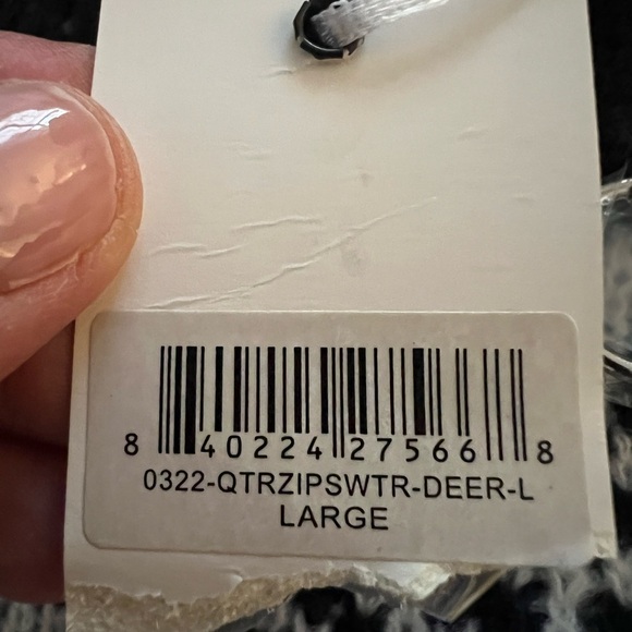 Simply Southern quarter zip deer winter sweater oversized sz L womens skiing - Picture 7 of 12